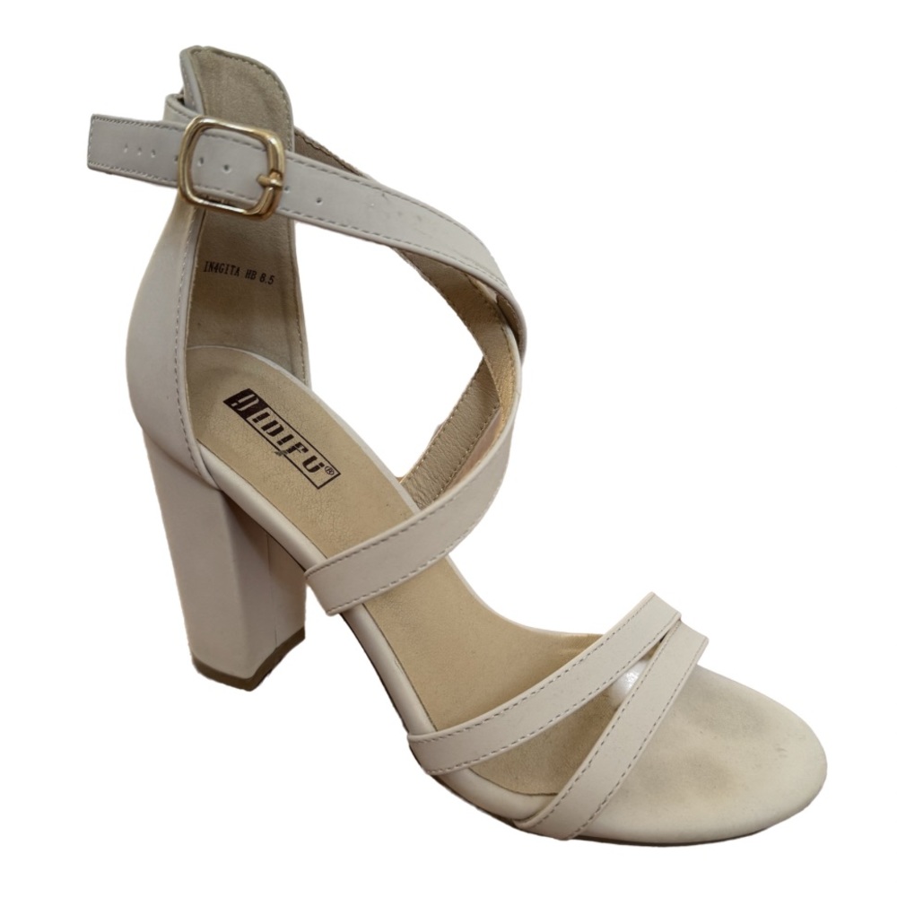 IDIFU Women's Chunky High Heel Sandal Strappy Open Toe Ankle Strap Dress Shoes